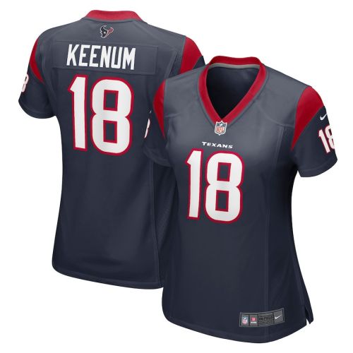 Case Keenum 18 Houston Texans Women Team Game Jersey - Navy