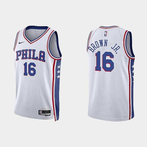 Philadelphia 76ers Charlie Brown Jr. 16 2022-23 Association Edition White Men Jersey Swingman