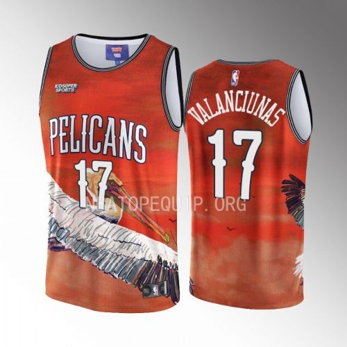 Jonas Valanciunas 17 New Orleans Pelicans NBA & KidSuper Studios Unisex Hometown Jersey