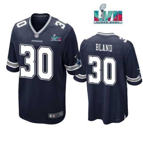 Daron Bland 30 Dallas Cowboys Super Bowl LVII Super Bowl LVII Navy Men Game Jersey