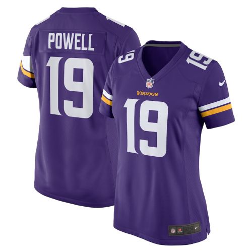 Brandon Powell 19 Minnesota Vikings Women Game Jersey - Purple