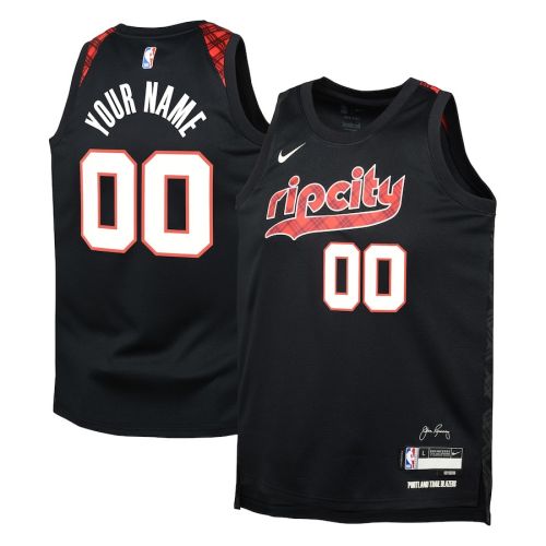 Portland Trail Blazers 2023/24 City Edition Swingman Custom YOUTH Jersey - Black