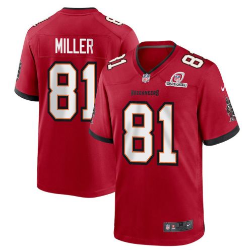 Ryan Miller 81 Tampa Bay Buccaneers 2024 Divisional Patch Game Men Jersey - Red