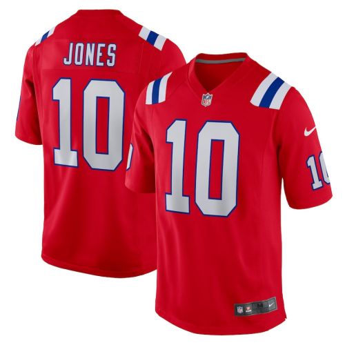 Mac Jones 10 New England Patriots YOUTH Game Jersey - Red