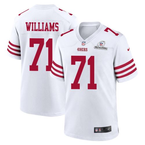 Trent Williams 71 San Francisco 49ers 2024 Divisional Patch Game Men Jersey - White