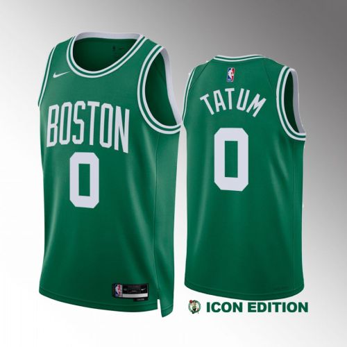 Jayson Tatum 0 2022-23 Boston Celtics Green Icon Edition Jersey Swingman