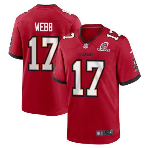 Raleigh Webb 17 Tampa Bay Buccaneers 2023 Playoffs Patch Game Men Jersey - Red