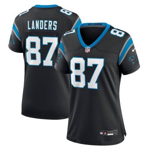 Matt Landers 87 Carolina Panthers Game Women Jersey - Black