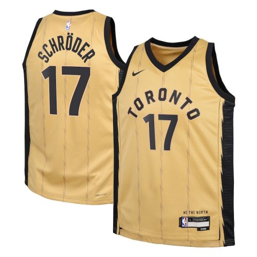 Dennis Schröder 17 Toronto Raptors 2023/24 City Edition Swingman YOUTH Jersey - Gold