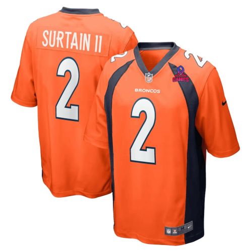 Pat Surtain II 2 Denver Broncos 2024 Pro Bowl Patch Game Men Jersey - Orange