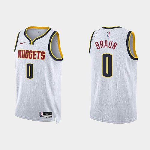 Denver Nuggets Christian Braun 0 2022-23 Association Edition White Men Jersey Swingman