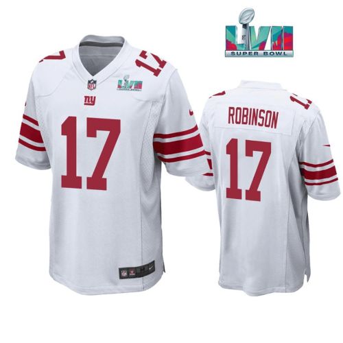 Wan'Dale Robinson 17 New York Giants Super Bowl LVII Super Bowl LVII White Jersey