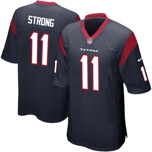 Jaelen Strong 11 Houston Texans Men's Game Jersey - Navy