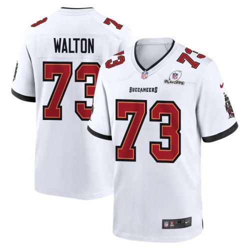 Brandon Walton 73 Tampa Bay Buccaneers 2023 Playoffs Patch Game Men Jersey - White