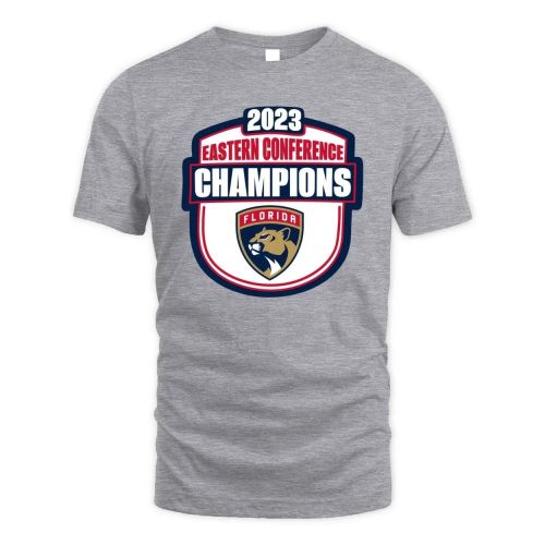 Florida Panthers 2023 Eastern Conference Champions Locker Room T-Shirt - Gray