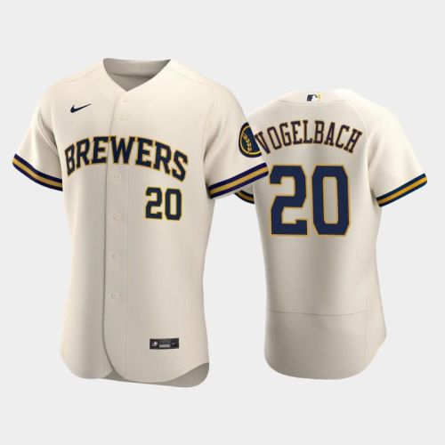 Milwaukee Brewers 20 Daniel Vogelbach Home Team Cream Jersey Jersey