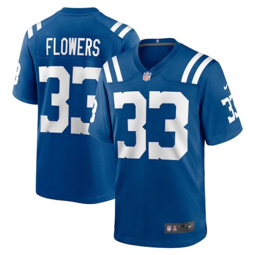 Dallis Flowers 33 Indianapolis Colts Men Game Jersey - Royal