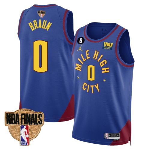 Christian Braun 0 Denver Nuggets Final Champions 2023 Swingman YOUTH Jersey - Blue