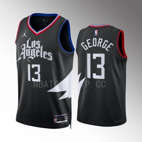 Paul George 13 Los Angeles Clippers Black Statement Edition 2022-23 Jersey Swingman