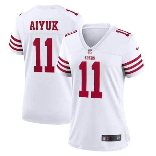 Brandon Aiyuk 11 San Francisco 49ers Women Retired Game Jersey - White