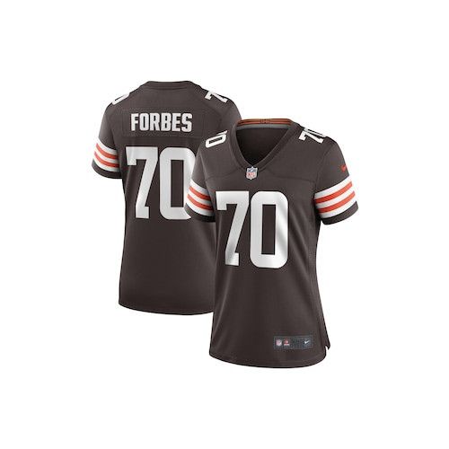 Drew Forbes 70 Cleveland Browns Women's Team Game Player Jersey - Brown