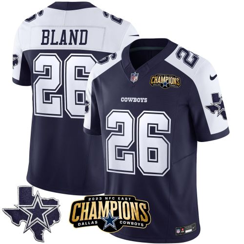 DaRon Bland 26 Dallas Cowboys 2023 NFC East Champions Patch Alternate Game Men Jersey - Navy