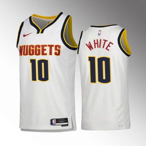 Jack White 10 Denver Nuggets White Jersey 2022-23 Association Edition Swingman