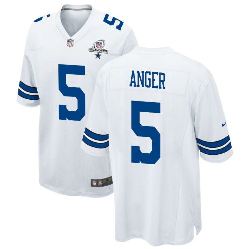 Bryan Anger 5 Dallas Cowboys 2023 Playoffs Patch Game Men Jersey - White