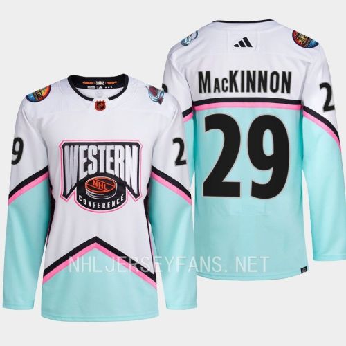 Nathan MacKinnon 29 Avalanche 2023 All-Star Western Conference White Jersey