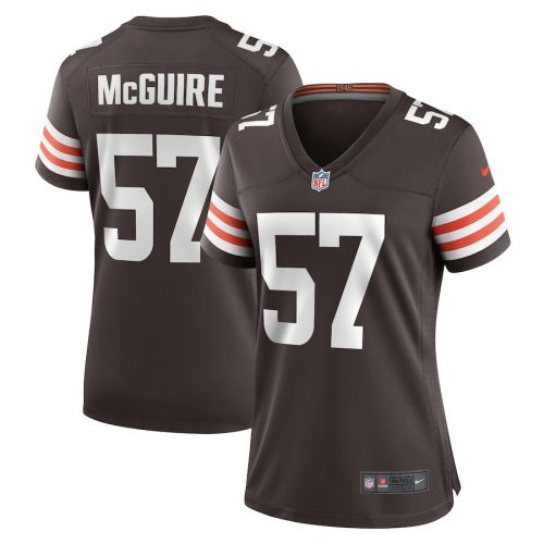 Isaiah McGuire 57 Cleveland Browns Women Team Game Jersey - Brown