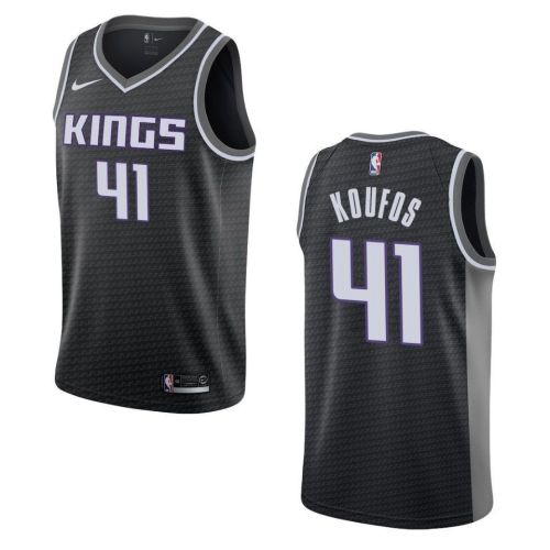 Men's Sacramento Kings 41 Kosta Koufos Statement Swingman Jersey - Black