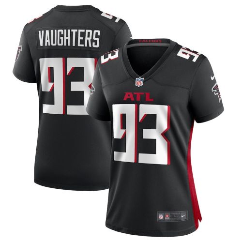 James Vaughters 93 Atlanta Falcons Women's Game Jersey - Black