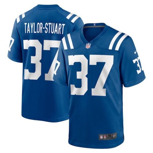 Isaac Taylor-Stuart 37 Indianapolis Colts Men Team Game Jersey - Royal