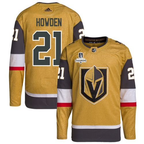 Brett Howden 21 Vegas Golden Knights Stanley Cup 2023 Champions Patch Home Breakaway Men Jersey - Gold