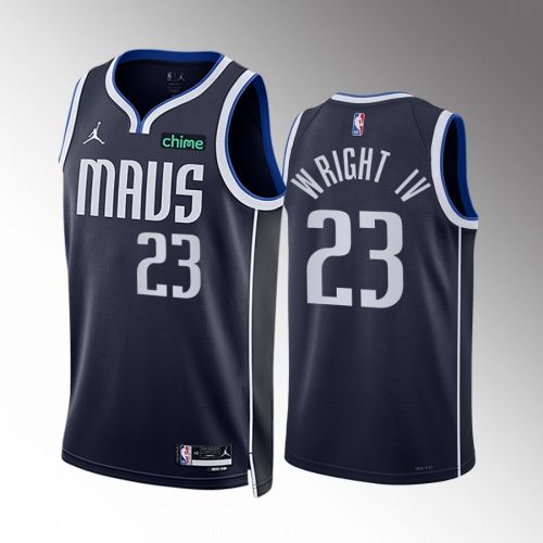 McKinley Wright IV 23 2022-23 Dallas Mavericks Navy Statement Edition Men Jersey Swingman