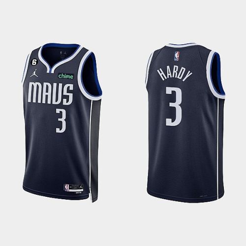 Dallas Mavericks 3 Jaden Hardy 2022-23 Statement Edition Navy Men Jersey