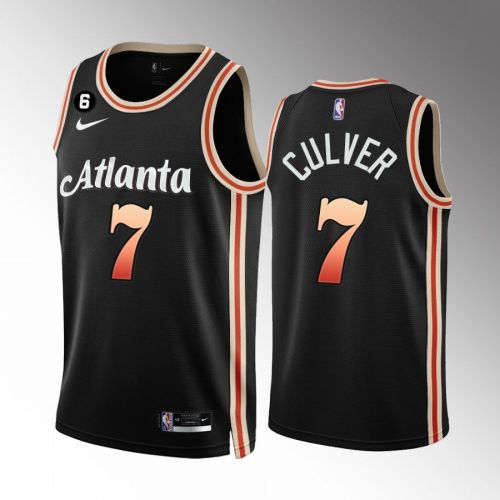 Atlanta Hawks Jarrett Culver 7 2022-23 City Edition Black Jersey Swingman