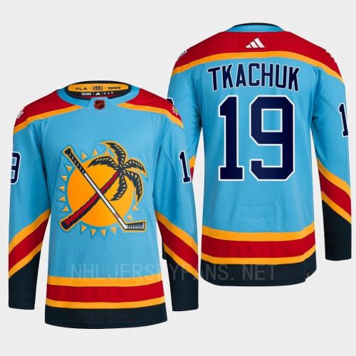 Florida Panthers 2023 Reverse Retro 2.0 Matthew Tkachuk 19 Blue Primegreen Jersey Men's