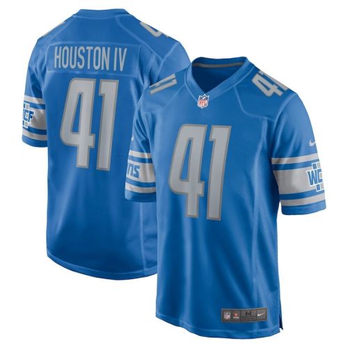 James Houston 41 Detroit Lions Men's Game Jersey - Blue