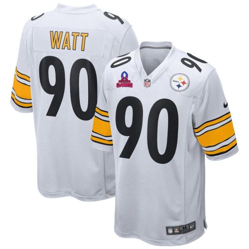 T.J. Watt 90 Pittsburgh Steelers 2024 Pro Bowl Patch Game Men Jersey - White