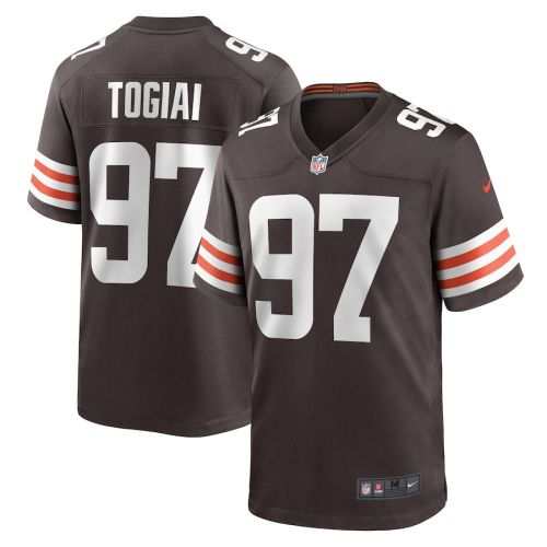 Tommy Togiai 97 Cleveland Browns Men Game Jersey - Brown