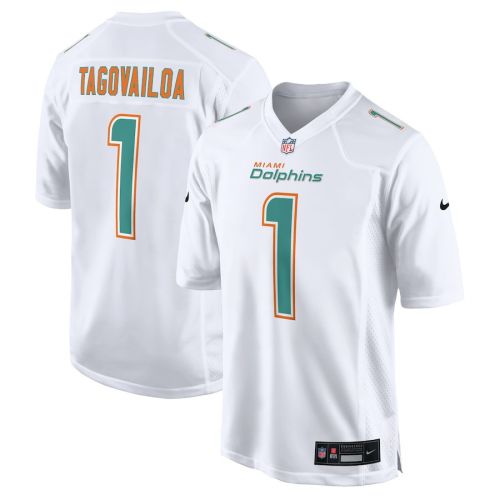 Tua Tagovailoa 1 Miami Dolphins Fashion Game Men Jersey - White