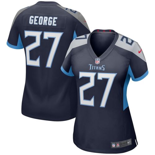 Eddie George 27 Tennessee Titans Women Game Retired Jersey - Navy