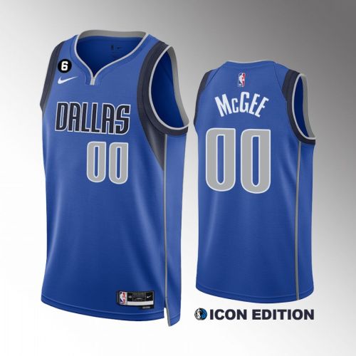 Dallas Mavericks JaVale McGee 00 Royal Icon Edition Jersey 2022-23 Swingman