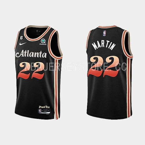 Atlanta Hawks 22 Tyrese Martin 2022-23 City Edition Black Men Jersey