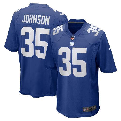 Leonard Johnson 35 New York Giants Men Game Jersey - Royal