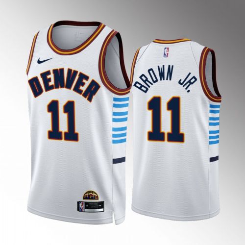 Bruce Brown Jr. 11 2022-23 Denver Nuggets White City Edition Jersey Swingman