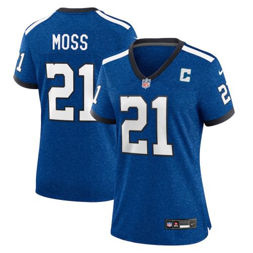 Zack Moss 21 Indianapolis Colts Indiana Nights Alternate Game Women Jersey - Royal