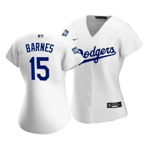 Dodgers Austin Barnes 15 2020 World Series Champions White Home Women's Jersey