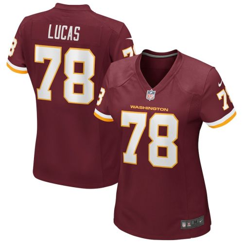 Cornelius Lucas 78 Washington Commanders Football Team Women Game Jersey - Burgundy